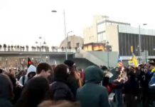 Los CDR cortan la Plaza de España en Barcelona Los CDR cortan la Plaza de España en Barcelona