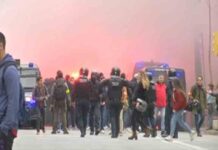 Cinco seguidores del Lyon y del Barça detenidos Cinco seguidores del Lyon y del Barça detenidos