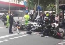 Vídeo: Un conductor de VTC drogado arrolla 12 motos en Barcelona Un conductor de VTC drogado arrolla 12 motos en Barcelona