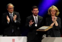 Leo Messi recibe la Creu de Sant Jordi Leo Messi recibe la Creu de Sant Jordi
