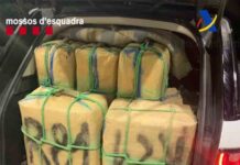 Detenidos dos hombres en la Jonquera transportando 500 kilos de hachís Detenidos dos hombres en la Jonquera transportando 500 kilos de hachís