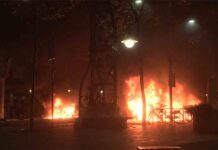 Las protestas del martes por la noche en Barcelona Las protestas del martes por la noche en Barcelona