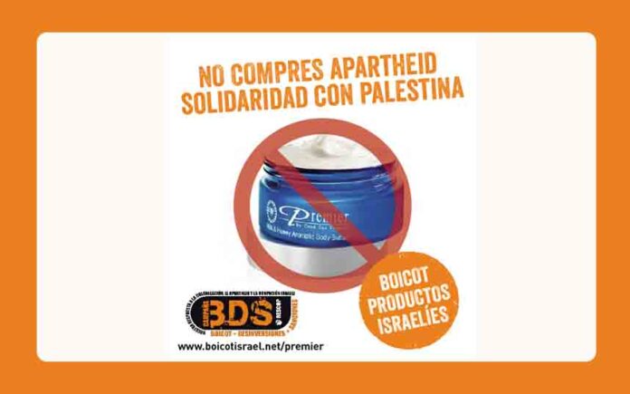 Boicot a los cosméticos PREMIER: No compres apartheid, solidaridad con Palestina