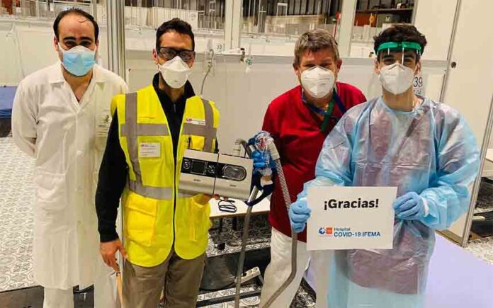Tesla hace una donación de ventiladores a España