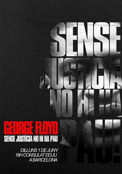 Concentración en el consulado de EE.UU. en Barcelona por la muerte de George Floyd