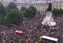 20.000 personas se manifiestan en París contra el racismo y la violencia policial 20.000 personas se manifiestan en París contra el racismo y la violencia policial