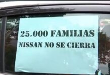 Marcha lenta de los taxistas en apoyo a las trabajadoras y trabajadores de Nissan Marcha lenta de los taxistas