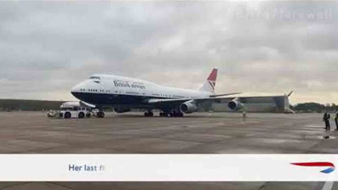 2 Boeing 747 de British Airways despegan por última vez con destino al desguace
