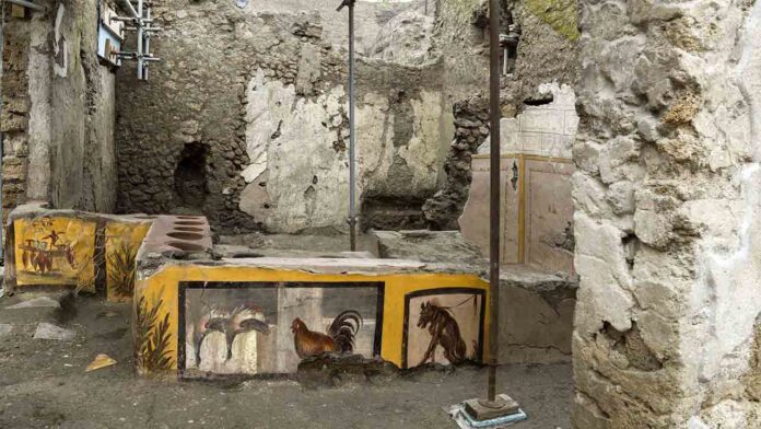 Descubren bajo la ciudad de Pompeya los restos de un restaurante de comida rápida