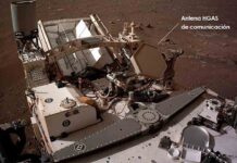 La antena española HGAS del rover Perseverance, a pleno rendimiento en Marte La antena española HGAS del rover Perseverance, a pleno rendimiento en Marte