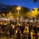 Manifestación en apoyo a Pablo Hasel en Barcelona