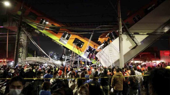 Al menos 20 muertos tras el derrumbe del Metro en Ciudad de México