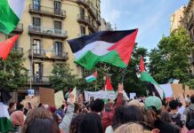 Concentración de apoyo a Palestina en la delegación del Gobierno en Barcelona Concentración de apoyo a Palestina en la delegación del Gobierno en Barcelona