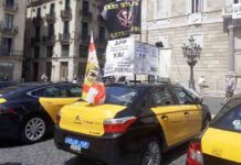 Los taxistas rendirán homenaje en las calles de Barcelona al taxista asesinado La protesta de los taxistas de Barcelona colapsa la ciudad