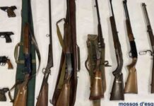 Intervenidas 11 armas de fuego a un hombre que amenazaba por carta a Pere Aragonès Intervenidas 11 armas de fuego a un hombre que amenazaba por carta a Pere Aragonès