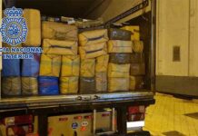 Intervienen 26 toneladas de hachís en Granada dentro de un camión Intervienen 26 toneladas de hachís en Granada dentro de un camión