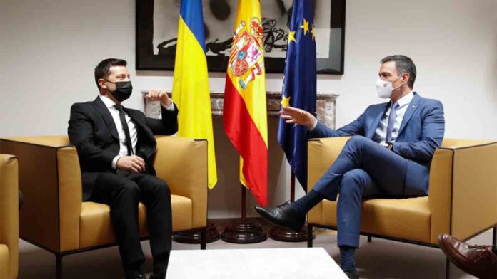Pedro Sánchez se reúne con el presidente de Ucrania, Volodymyr Zelenskyy