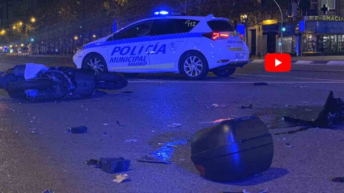 Un motorista grave al colisionar con un VTC en Madrid