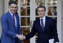 Sánchez y Feijóo retoman el diálogo para renovar el CGPJ Reunión en Moncloa: Sánchez y Feijóo retoman el diálogo para renovar el CGPJ
