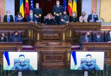Zelenski interviene en el Congreso de los Diputados: «Parece Gernika en 1937» Zelenski interviene en el Congreso de los Diputados Parece Gernika en 1937