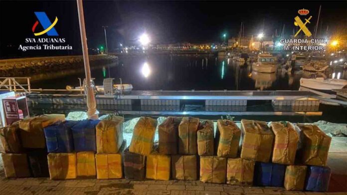 Intervenidos 4.000 kilos de hachís en en la costa de Huelva