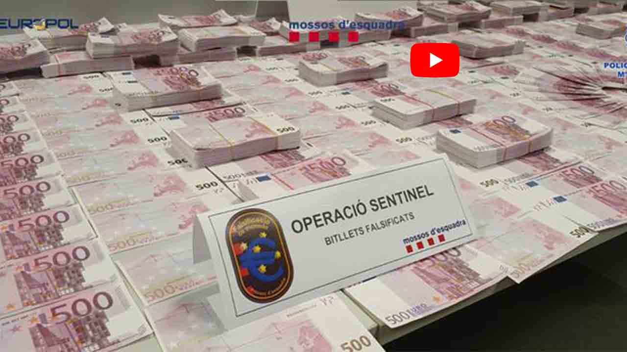 Desmantelan el mayor laboratorio de billetes falsos de Europa