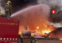 Alerta química por el incendio de una fábrica de jabón en Òdena, Barcelona Alerta química por el incendio de una fábrica de jabón en Òdena, Barcelona