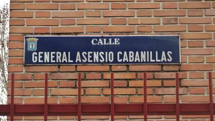 El Supremo avala retirar el nombre franquista a la calle Asensio Cabanillas de Madrid