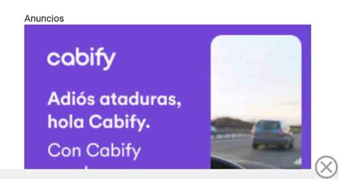 Un blog del taxi en Madrid, promociona a Cabify en sus anuncios