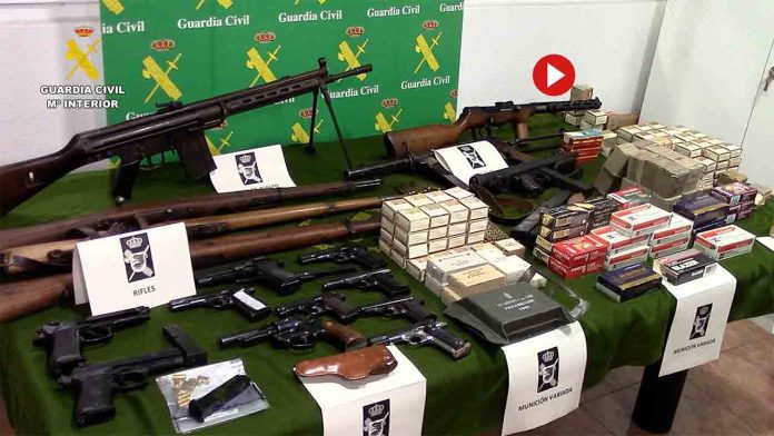 Intervenidas 242 armas de fuego y munición en una operación a nivel nacional