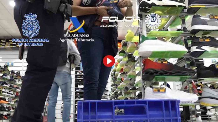 Intervienen 133.000 pares de zapatillas falsas en Madrid y Alicante