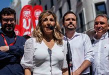 Díaz, Montero y Garzón asisten a la manifestación en Madrid por el 1 de Mayo Díaz, Montero y Garzón asisten a la manifestación en Madrid por el 1 de Mayo