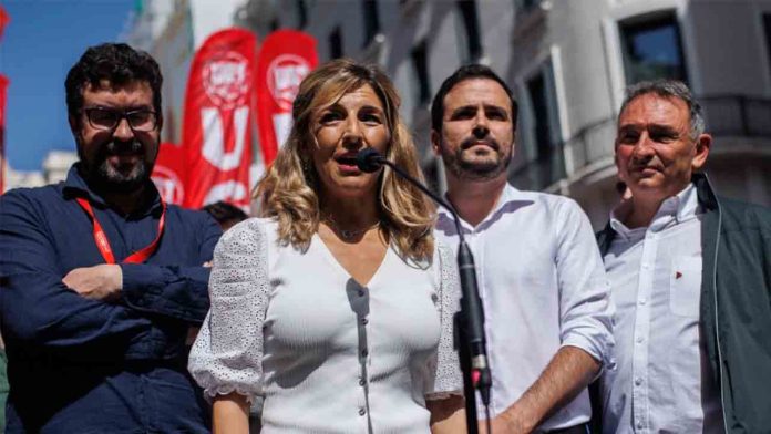 Díaz, Montero y Garzón asisten a la manifestación en Madrid por el 1 de Mayo