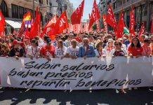Los sindicatos se manifiestan por el 1 de Mayo en Madrid Los sindicatos se manifiestan por el 1 de Mayo en Madrid