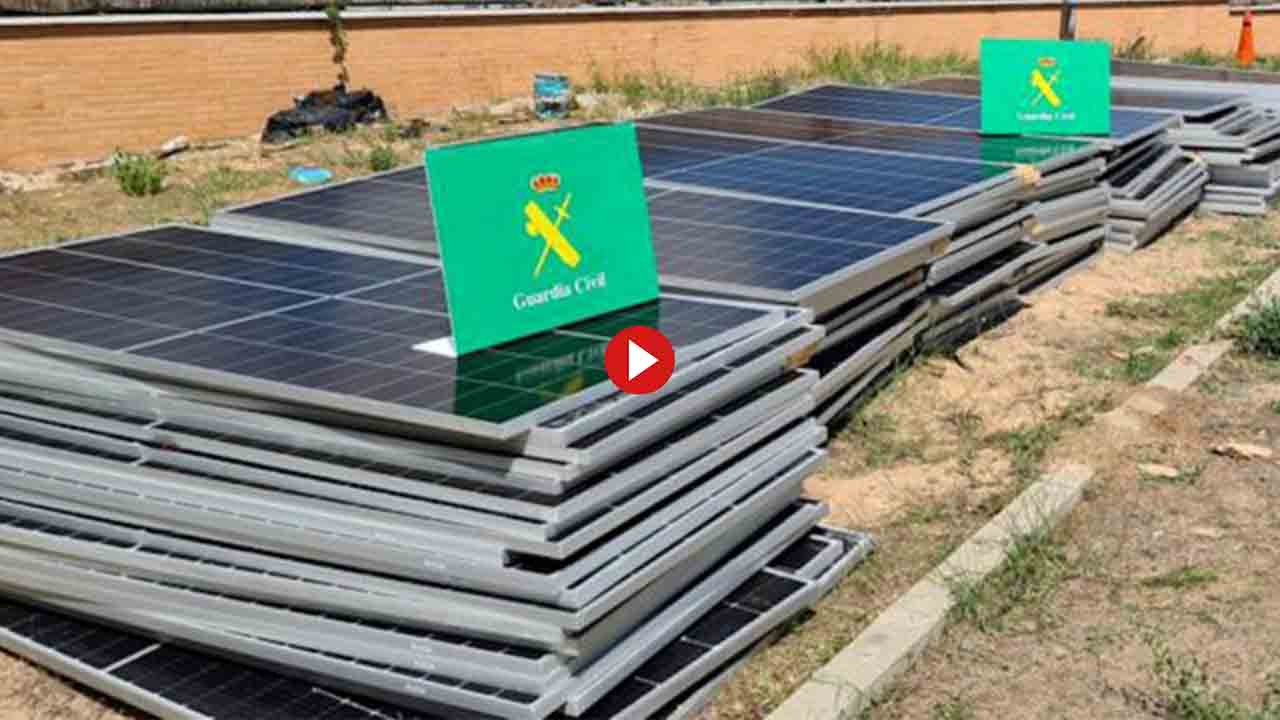 Desmantelada una organización dedicada al robo de placas solares