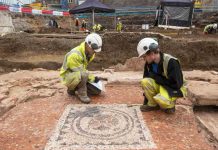 Encuentran un mausoleo romano «único» con mosaicos muy bien conservados en Londres Encuentran un mausoleo romano «único» con mosaicos muy bien conservados en Londres