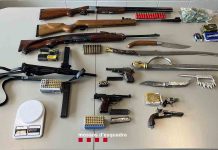 Localizan un depósito de armas en una plantación de marihuana Localizan un depósito de armas en una plantación de marihuana