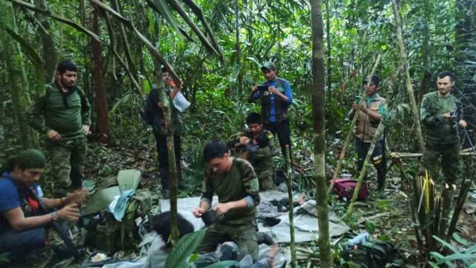 Rescatan con vida a los cuatro niños perdidos en la selva 40 días