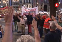 Los ultras vuelven a manifestarse ante la sede de la Generalitat en Madrid