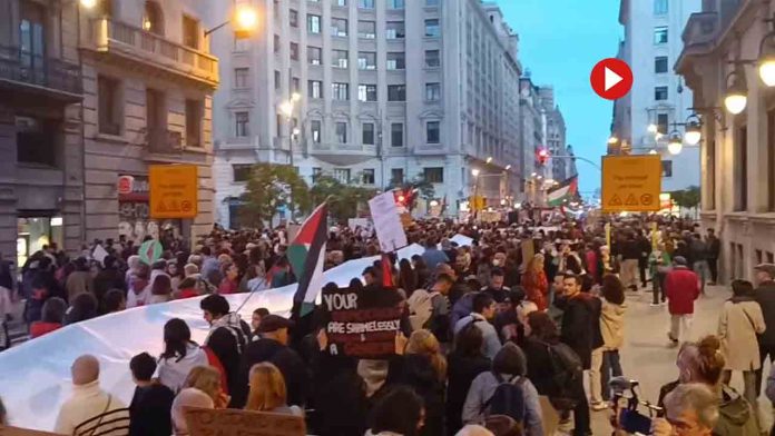 30.000 personas se manifiestan en Barcelona contra el genocidio en Palestina