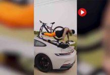 Investigados por hacer flexiones sobre un coche en marcha Investigados por hacer flexiones sobre un coche en marcha