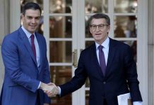 Comienza la reunión entre Sánchez y Feijóo con posiciones alejadas Comienza la reunión entre Sánchez y Feijóo con posiciones alejadas