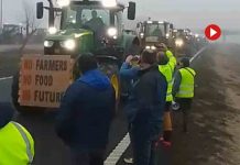 Más de 1.200 tractores cortan la autovía A-2 Más de 1.200 tractores cortan la autovía A-2