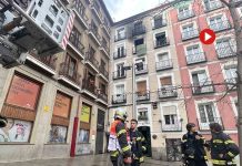 Incendio en una vivienda de la cuesta de Santo Domingo Incendio en una vivienda de la cuesta de Santo Domingo