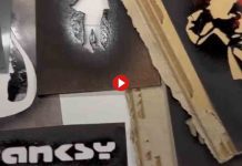 Intervienen varias obras falsas de Banksy creada en un taller de Zaragoza Intervienen varias obras falsas de Banksy creada en un taller de Zaragoza