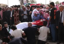 Jordania despide a las víctimas del ataque contra una iglesia
